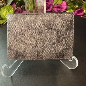 Coach Black Slim ID Window Card Holder